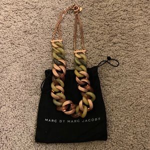 Marc by Marc Jacobs rose gold & tortoise necklace